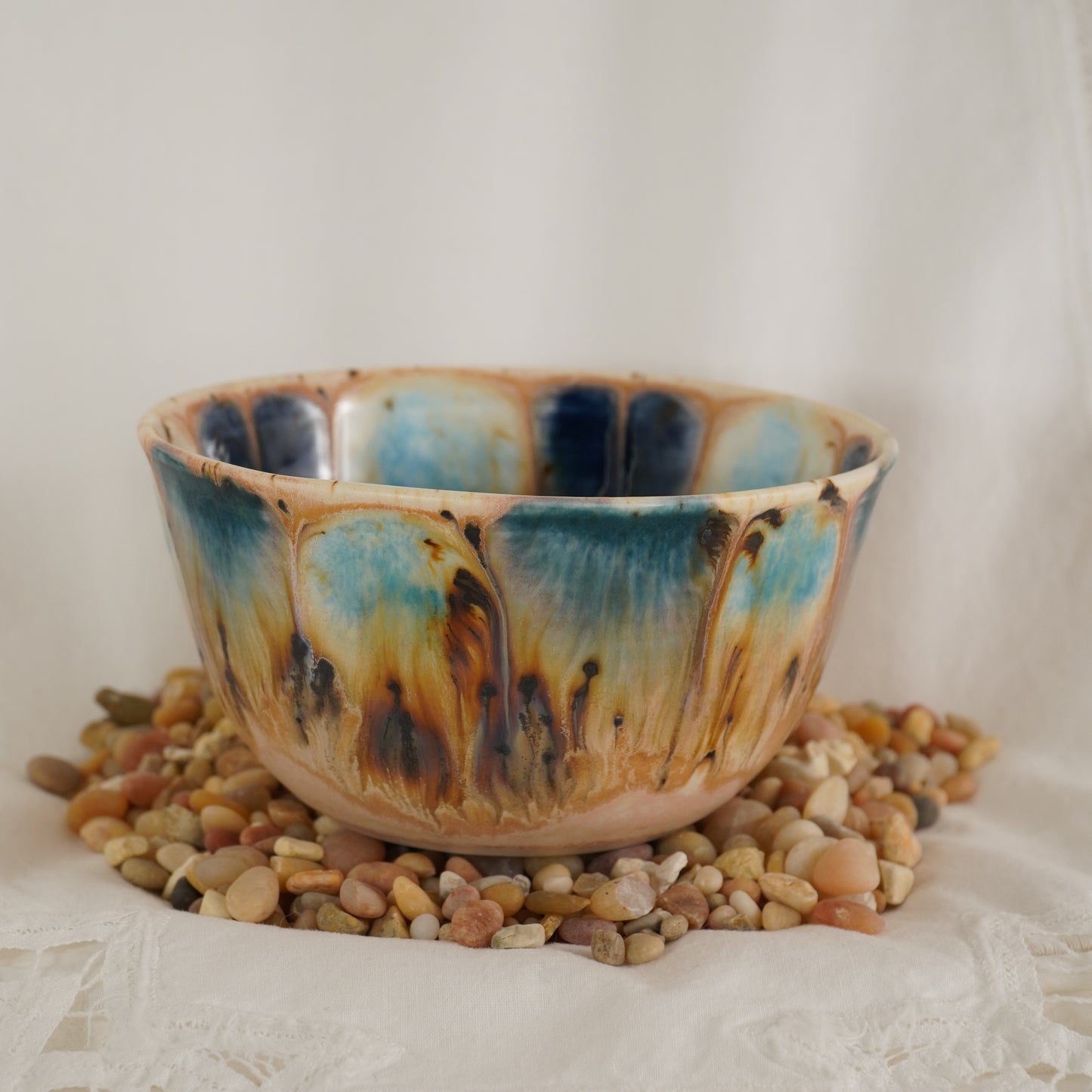 Peacock Glaze Bowl